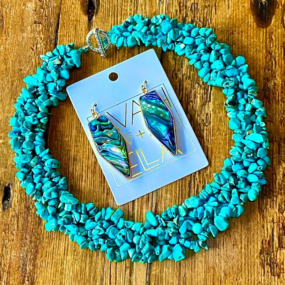 πΊπHPππΊ NWT Eye Candy LA Turquoise Collar Necklace - Picture 3 of 9